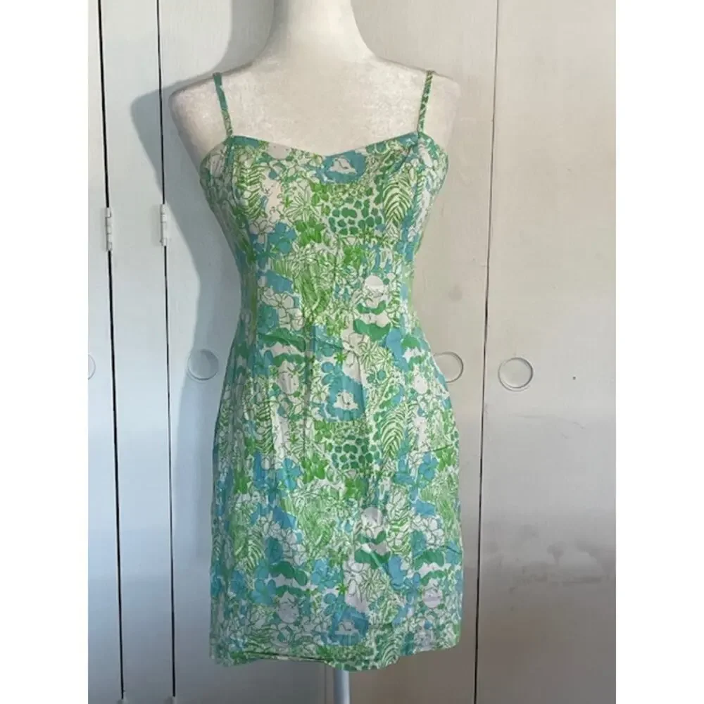Lilly Pulitzer Size 2 Spaghetti Strap Sundress Pandamonium Pattern